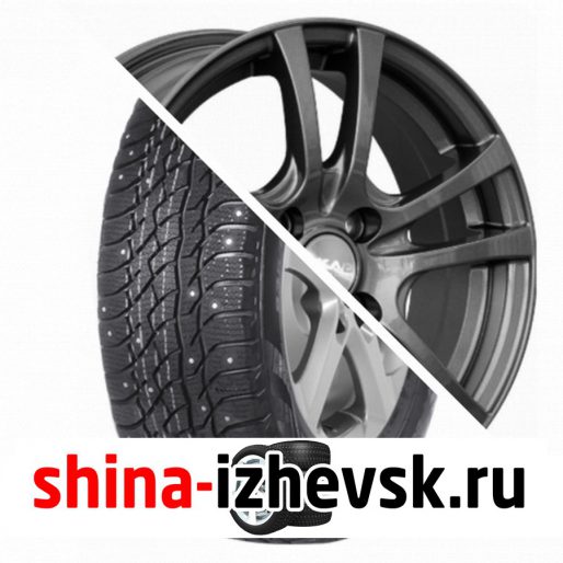 Колесо в сборе Viatti Bosco Nordico (V-523) 205/70 R15 T 96 + СКАД Дели 6xR15 4×100 ET40 DIA60.1 Черно-серый цвет с перламутровыми оттенками в Ижевске